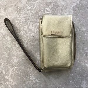 Kate Spade Gold Wristlet Wallet